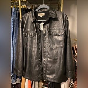 NWT Madewell Faux Leather Shirt/Jacket Sz Small